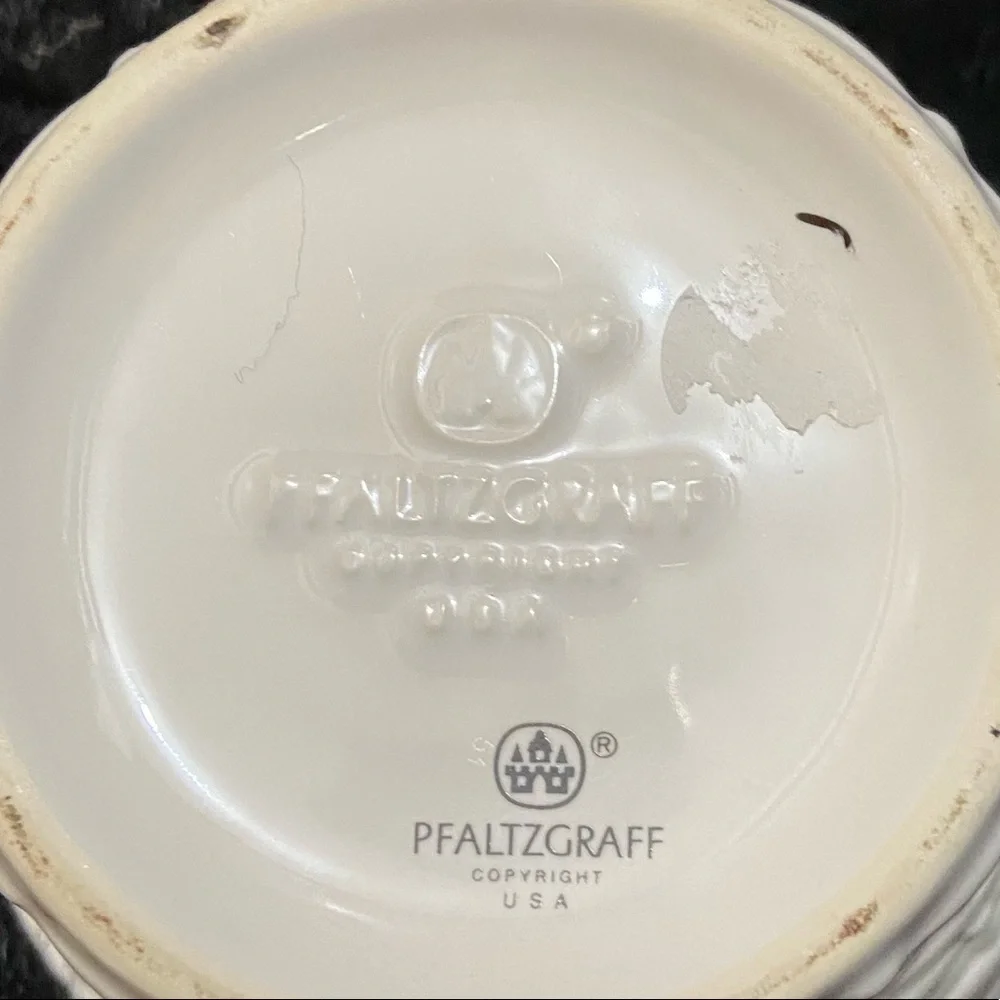 Vintage PFALTZGRAFF Winterberry Vase Planter Floral Ceramic Basket USA Sz 7X4”